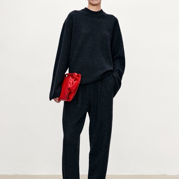 CHICJOC Women 100% Cashmere Knit Loose-Fit Sweater in dark grey size 36 - Picture 15 of 15